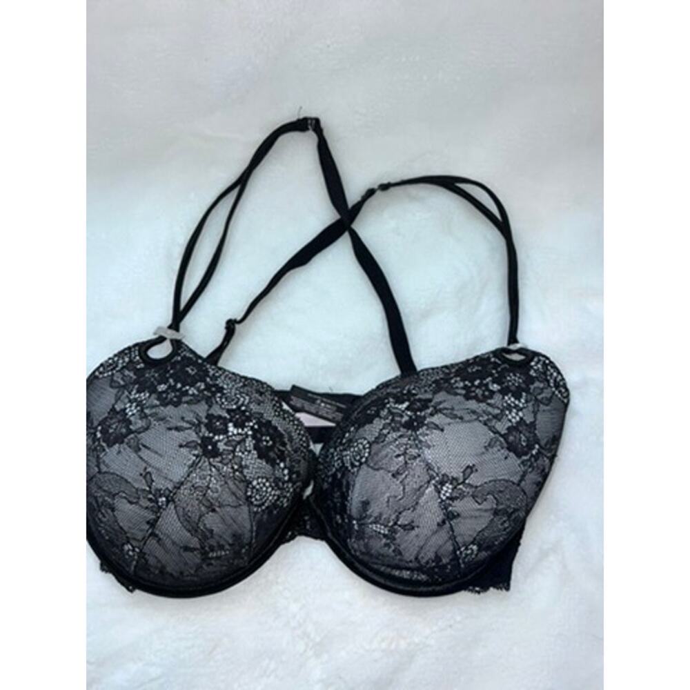 Victoria's Secret Sexy Little Things Lace‎ Push Up Bra 34DD Black
